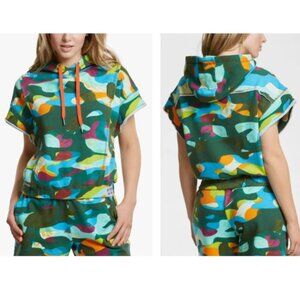 Juicy Couture Plus 1X Cropped Hoodie Abstract Camo Print | Like New